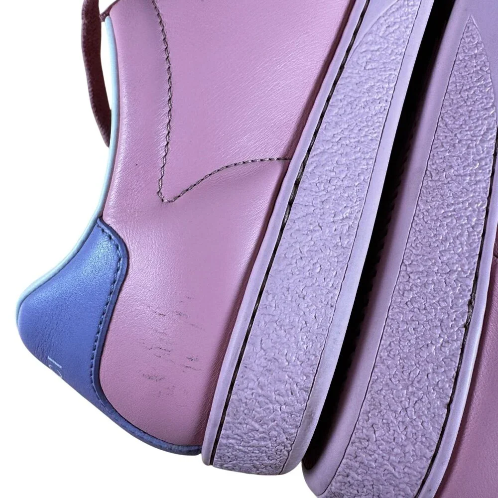 Gucci Ace Interlocking GG Perforated Sneaker Rose Pink Size 37 - Picture 10 of 12